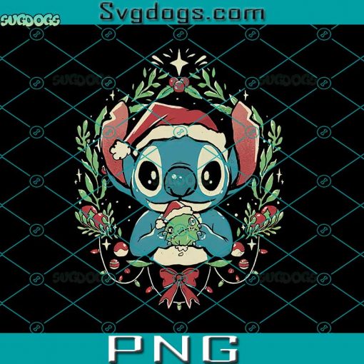 Stich Chrsitmas PNG, Ohana Gift Cute PNG, Christmas Experiment PNG, Cute Alien Cartoon Xmas Gift PNG