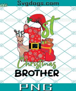 First Christmas Brother Cute Family Members PNG, Christmas Brother PNG, Family Christmas PNG