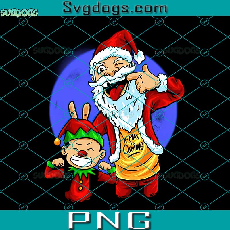 Santa Xmas Is Coming PNG, Christmas Cartoon Hand Drawn Santas Gift Is  Coming PNG, Friend With