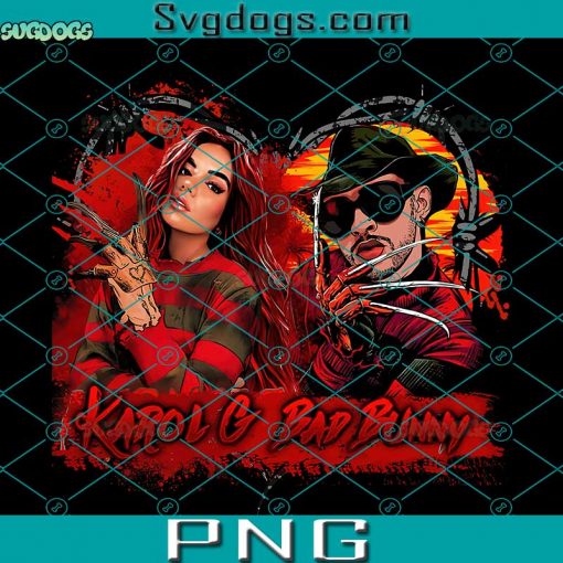 Karol G And Bad Bunny PNG, Halloween Horror PNG