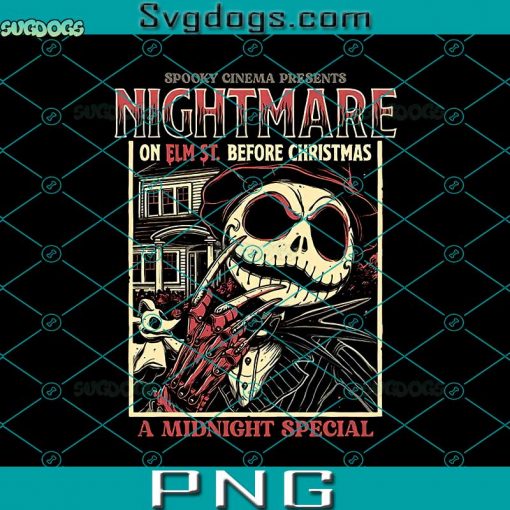 Nightmare On Elm PNG, Nightmare Before Christmas PNG, Jack Skeleton PNG, Spooky Cinema PNG