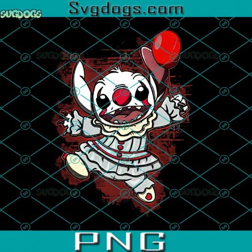 Pennywise Stitch Parody PNG, Stitch Halloween Pennywise PNG, Pennywise Stitch PNG