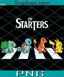 The Starters On Abbey Road PNG, Pikachu PNG, Charmander PNG, Squirtle PNG, Bulbasaur PNG