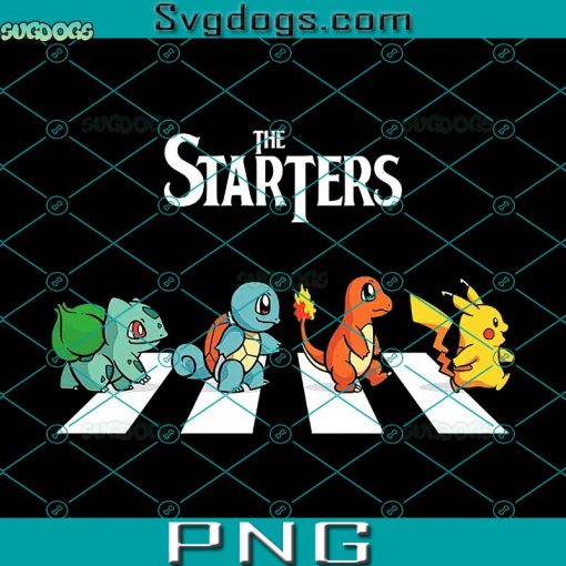 The Starters On Abbey Road PNG, Pikachu PNG, Charmander PNG, Squirtle PNG, Bulbasaur PNG