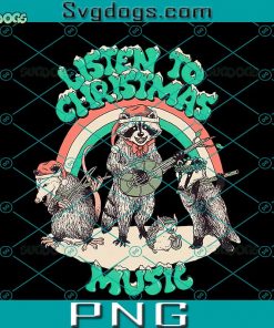 Listen To Christmas Music PNG, Christmas Wolf PNG, Christmas 2022 PNG