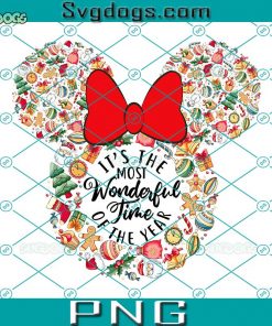 Minnie Mouse It’s Most Wonderful Time Of Year PNG, Family Christmas PNG, Funny Christmas PNG