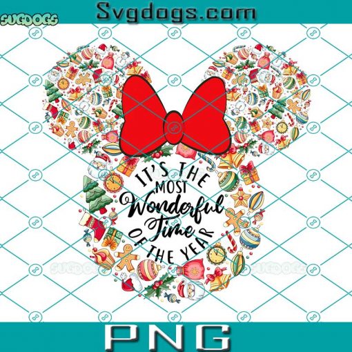 Minnie Mouse It’s Most Wonderful Time Of Year PNG, Family Christmas PNG, Funny Christmas PNG