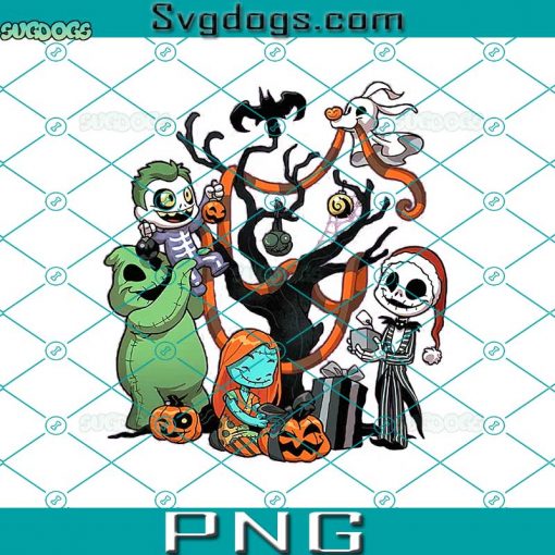 Nightmare Tree PNG, Christmas Tree Topper PNG, Nightmare Before Christmas PNG