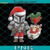 Santa Mando PNG, The Mando Star Wars PNG, Baby Yoda PNG