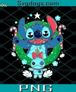 Christmas Stitch And Scrump PNG, Santa Stitch Christmas PNG, Disney Stitch PNG