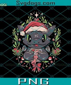 Dragon Christmas PNG, Cute Dragon Cartoon Xmas PNG, Christmas PNG