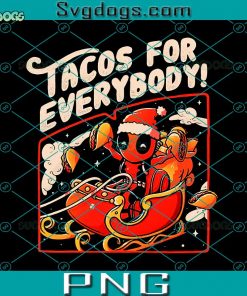 Tacos For Everybody PNG, Taco Dabbing Christmas PNG, Merry Christmas Taco PNG