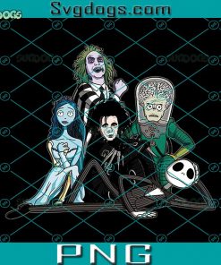 The Burton Club PNG, Tim Burton PNG, Beetlejuice, Jack Skellington PNG