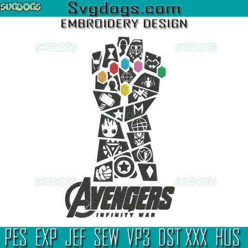 Avengers Infinity War Embroidery Design File, Marvel Fans Embroidery Design File, Thano Embroidery Design File