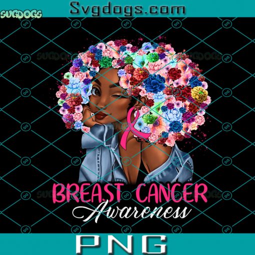 Breast Cancer Awareness PNG, Black Woman In October We Wear Pink Breast Cancer Awareness Women PNG