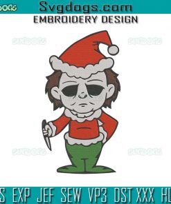 Christmas Michael Myers Embroidery Design File, Michael Myers Halloween Embroidery Design File