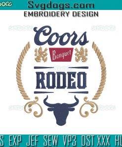 Unofficial Coors Banquet Rodeo Beer Logo Embroidery Design File, Coors Light Can Embroidery Design File
