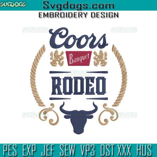 Unofficial Coors Banquet Rodeo Beer Logo Embroidery Design File, Coors Light Can Embroidery Design File