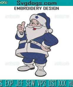 Dallas Cowboys NFL Santa Embroidery Design File, Santa Chirstmas Embroidery Design File