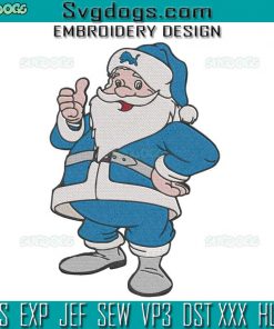 Detroit Lions NFL Santa Embroidery Design File, Santa Claus Christmas Embroidery Design File