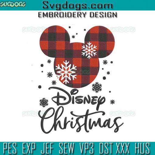 Disney Christmas Embroidery Design File, Mickey Christmas Embroidery Design File