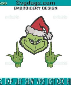 Free Grinch Christmas Embroidery Design File, Grinch Christmas Embroidery Design File