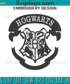 Hogwarts School Logo Embroidery Design File, Harry Potter Embroidery Design File