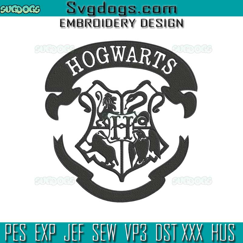 Hogwarts School Logo Embroidery Design File Harry Potter Embroidery