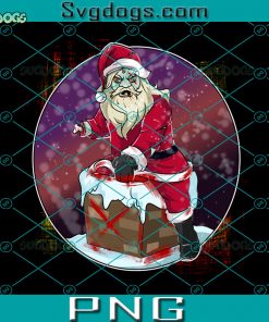 Horrific Zombie Santa PNG, Zombie Christmas PNG, Santa Zombie PNG, Gift Chirtmas PNG