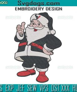 Houston Texans NFL Santa Embroidery Design File, Santa Christmas Embroidery Design File