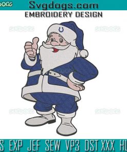 Indianapolis Colts NFL Santa Embroidery Design File, Santa Football Team Embroidery Design File