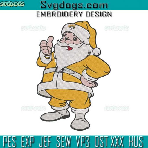 Jacksonville Jaguars NFL Santa Embroidery Design File, Santa Football Team Embroidery Design File