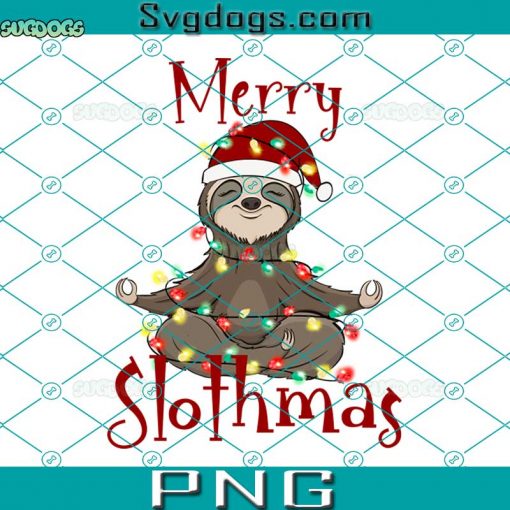 Merry Slothmas PNG, Sloth Christmas PNG, Animal Funny Cute PNG, Sloth PNG