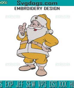 Minnesota Vikings Santa Embroidery Design File, Santa Christmas Embroidery Design File