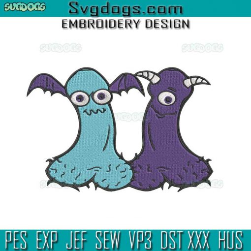 Monster Penis Embroidery Design File, Horror Penis Embroidery Design File