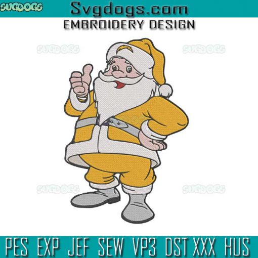 NFL Chargers Santa Embroidery Design File, Santa Christmas Embroidery Design File