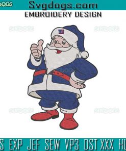 New York Giants NFL Santa Embroidery Design File, Football Team Santa Embroidery Design File