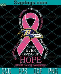 Baltimore Ravens Breast Cancer SVG, Baltimore Ravens SVG, NFL Football SVG DXF EPS PNG