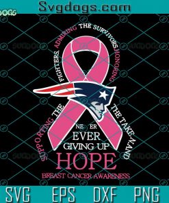 New England Patriots Breast Cancer SVG, Cancer Ribbon SVG, New England Cancer Awareness SVG DXF EPS PNG