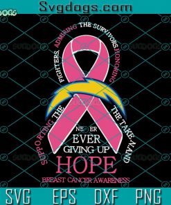 San Diego Chargers Breast Cancer SVG, San Diego Chargers SVG, Breast Cancer SVG DXF EPS PNG