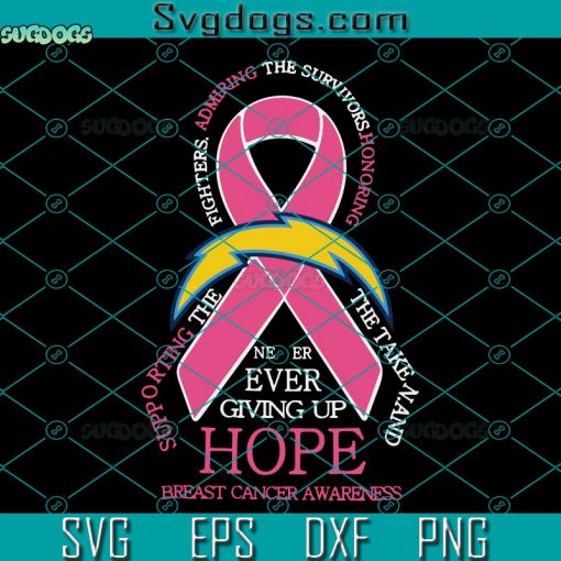 San Diego Chargers Breast Cancer SVG, San Diego Chargers SVG, Breast Cancer SVG DXF EPS PNG