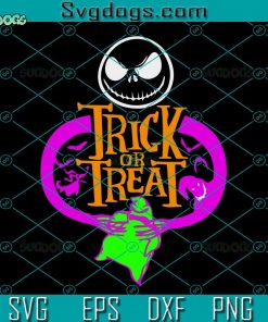 Jack Skellington Trick Or Treat SVG, Jack Halloween SVG, Jack Skellington SVG, Trick Or Treat SVG DXF EPS PNG