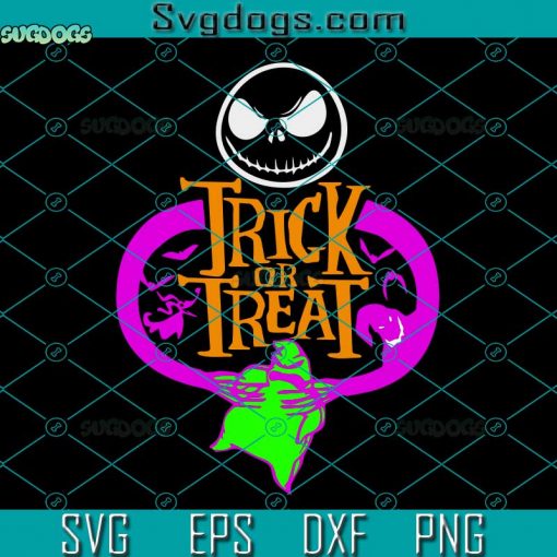 Jack Skellington Trick Or Treat SVG, Jack Halloween SVG, Jack Skellington SVG, Trick Or Treat SVG DXF EPS PNG