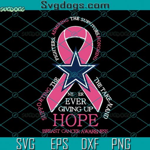 Dallas Cowboys Breast Cancer SVG, Dallas Cowboys SVG, Cowboys NFL Team SVG DXF EPS PNG