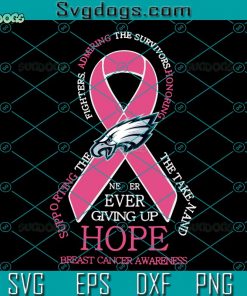 Philadelphia Eagles Breast Cancer SVG, Eagles SVG, Breast Cancer SVG DXF EPS PNG