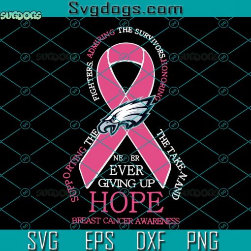 Philadelphia Eagles Breast Cancer SVG, Eagles SVG, Breast Cancer SVG DXF EPS PNG