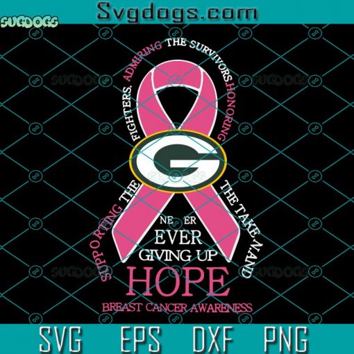 Green Bay Packer Breast Cancer SVG, NFL SVG, Green Bay Packer SVG DXF EPS PNG