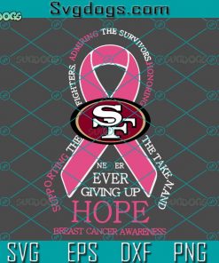 San Francisco 49ers Breast Cancer SVG, San Francisco SVG, Breast Cancer SVG DXF EPS PNG