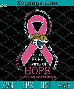 Jacksonville Jaguars Breast Cancer SVG, Jacksonville Jaguars SVG, NFL SVG DXF EPS PNG