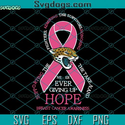 Jacksonville Jaguars Breast Cancer SVG, Jacksonville Jaguars SVG, NFL SVG DXF EPS PNG